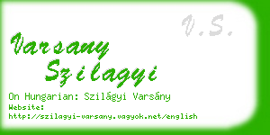 varsany szilagyi business card
