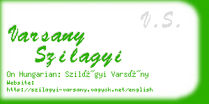 varsany szilagyi business card